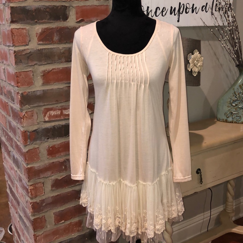 Ryu Cream Tulle Dress BOHO country theme